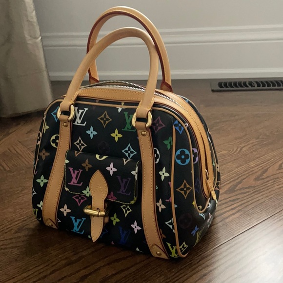 Authentic Louis Vuitton Black Multicolor Priscilla purse bag - Picture 1 of 9